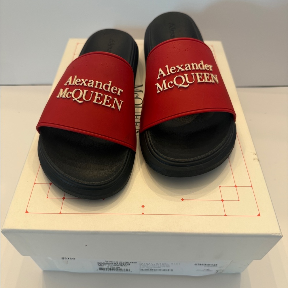 Alexander McQueen Lustrous Red and White Footwear